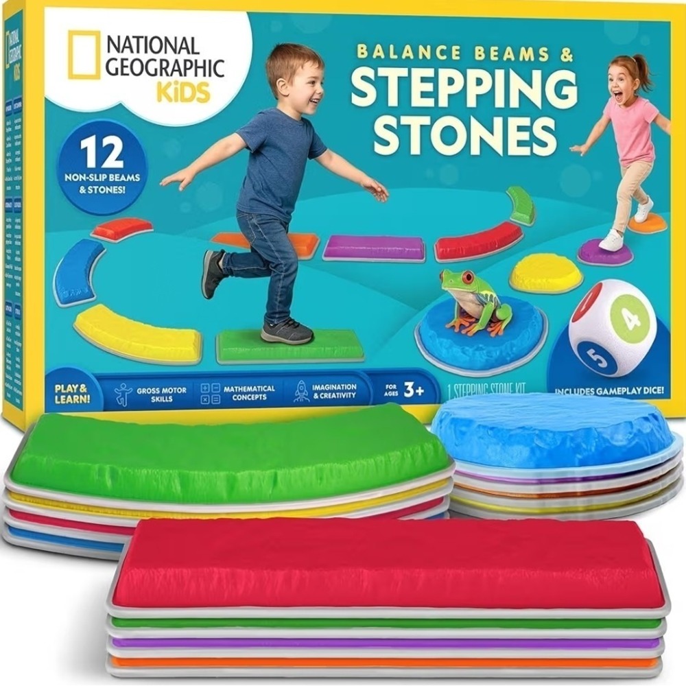 National Geographic Kids Stepping Stones & Balance Beams – 12 Pieces
